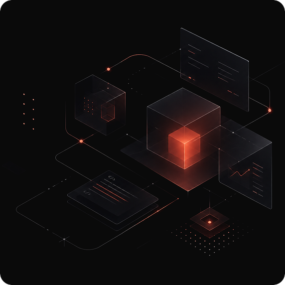 Private AI Infrastructure — isometric system diagram